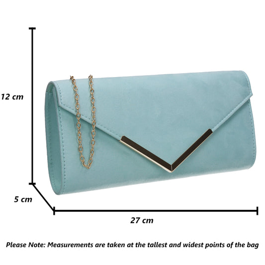 Swankyswans Women's Louise Clutch Bag, Mint, One Size: : Fashion
