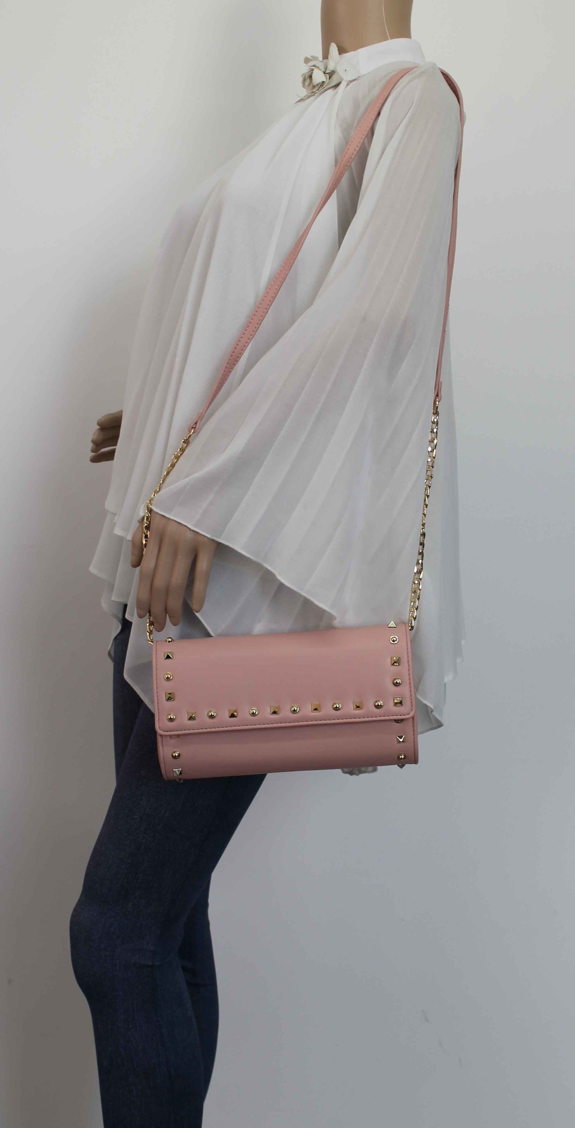 SWANKYSWANS Katie Clutch Bag Pink Cute Cheap Clutch Bag For Weddings School and Work